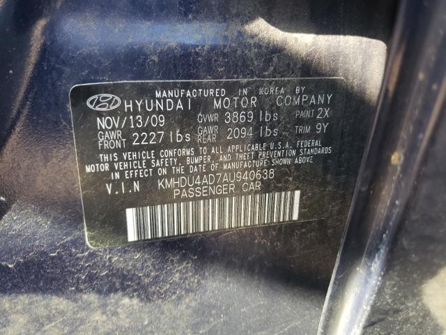 Photo 9 VIN: KMHDU4AD7AU940638 - HYUNDAI ELANTRA BL 