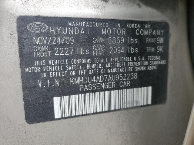 Photo 11 VIN: KMHDU4AD7AU952238 - HYUNDAI ELANTRA 