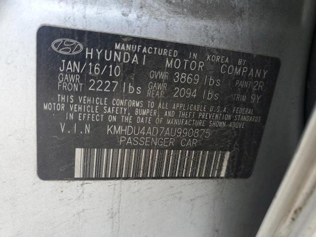 Photo 11 VIN: KMHDU4AD7AU990875 - HYUNDAI ELANTRA 