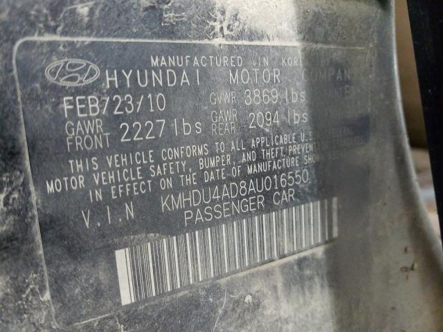 Photo 9 VIN: KMHDU4AD8AU016550 - HYUNDAI ELANTRA BL 