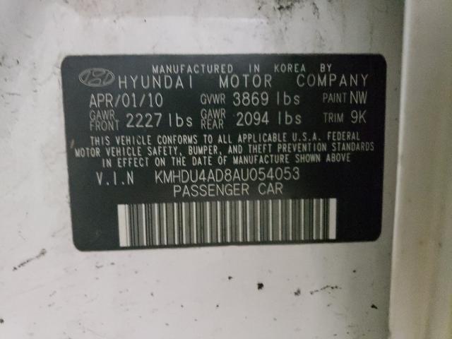 Photo 9 VIN: KMHDU4AD8AU054053 - HYUNDAI ELANTRA BL 