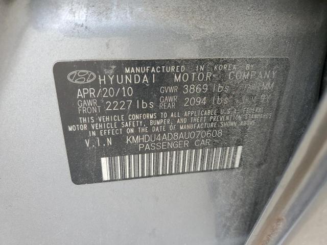 Photo 9 VIN: KMHDU4AD8AU070608 - HYUNDAI ELANTRA BL 