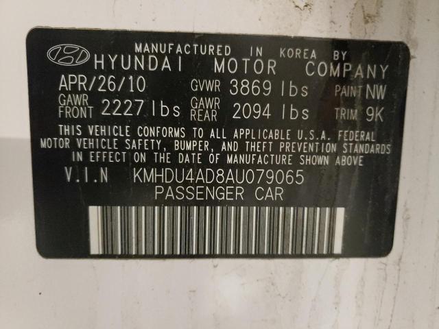 Photo 11 VIN: KMHDU4AD8AU079065 - HYUNDAI ELANTRA 