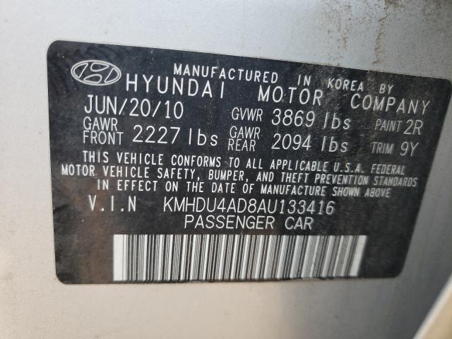 Photo 9 VIN: KMHDU4AD8AU133416 - HYUNDAI ELANTRA BL 