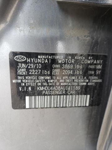 Photo 11 VIN: KMHDU4AD8AU141189 - HYUNDAI ELANTRA 