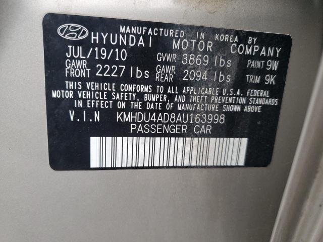 Photo 11 VIN: KMHDU4AD8AU163998 - HYUNDAI ELANTRA 