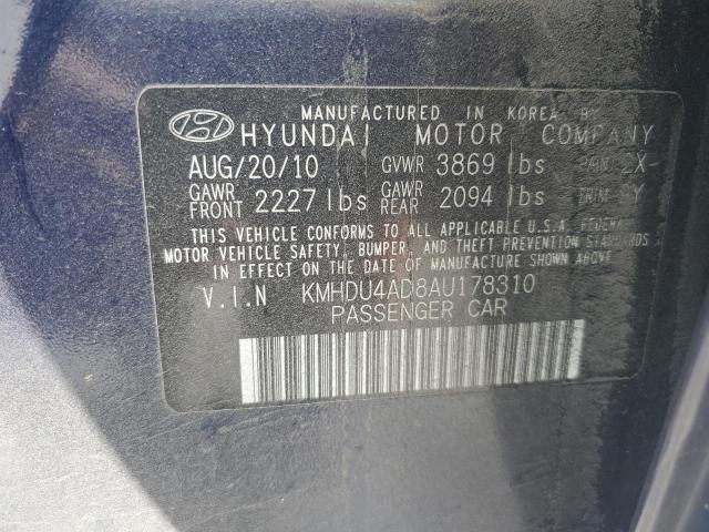 Photo 11 VIN: KMHDU4AD8AU178310 - HYUNDAI ELANTRA 