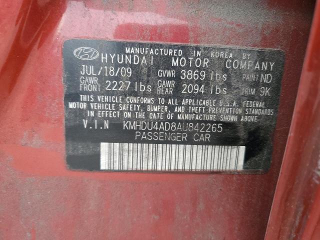 Photo 12 VIN: KMHDU4AD8AU842265 - HYUNDAI ELANTRA BL 