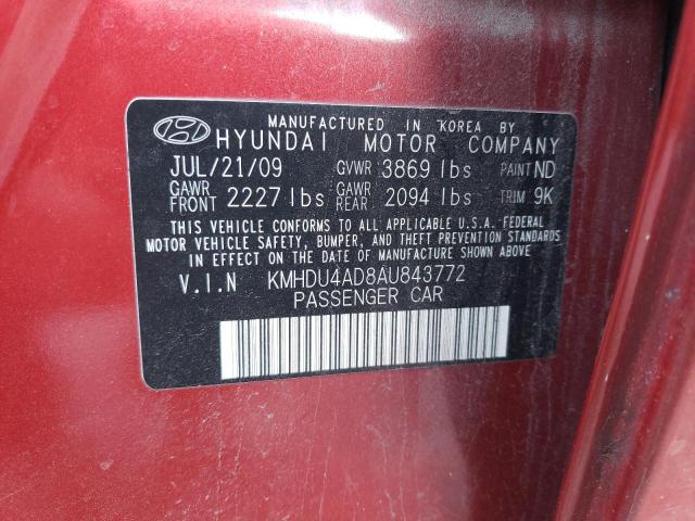 Photo 12 VIN: KMHDU4AD8AU843772 - HYUNDAI ELANTRA BL 