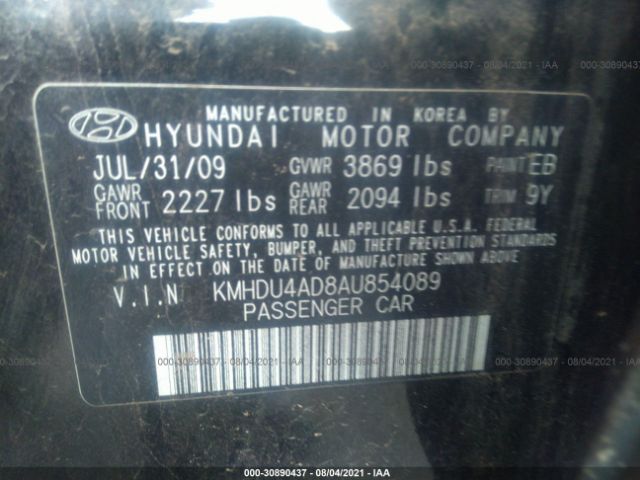 Photo 8 VIN: KMHDU4AD8AU854089 - HYUNDAI ELANTRA 