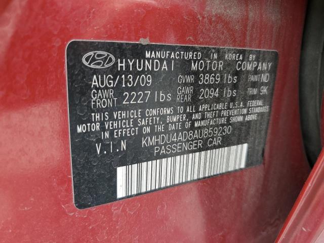 Photo 11 VIN: KMHDU4AD8AU859230 - HYUNDAI ELANTRA BL 