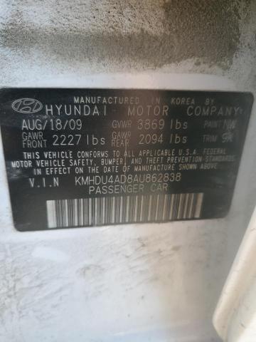 Photo 12 VIN: KMHDU4AD8AU862838 - HYUNDAI ELANTRA BL 