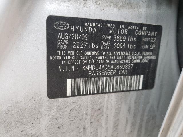 Photo 9 VIN: KMHDU4AD8AU869837 - HYUNDAI ELANTRA BL 