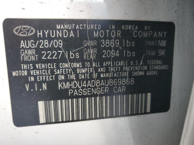 Photo 11 VIN: KMHDU4AD8AU869868 - HYUNDAI ELANTRA BL 