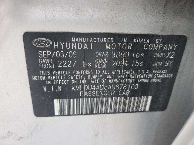 Photo 12 VIN: KMHDU4AD8AU878103 - HYUNDAI ELANTRA 