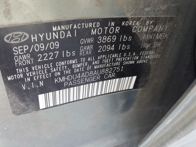 Photo 9 VIN: KMHDU4AD8AU882751 - HYUNDAI ELANTRA BL 