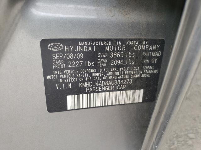 Photo 9 VIN: KMHDU4AD8AU884273 - HYUNDAI ELANTRA BL 