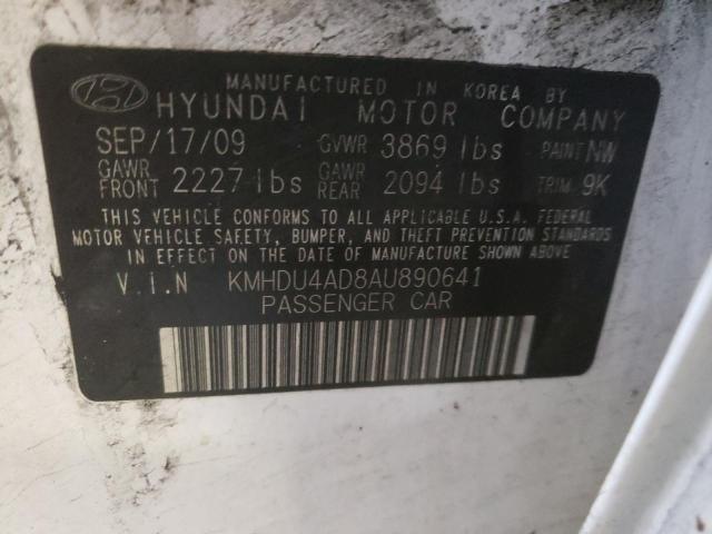 Photo 9 VIN: KMHDU4AD8AU890641 - HYUNDAI ELANTRA BL 