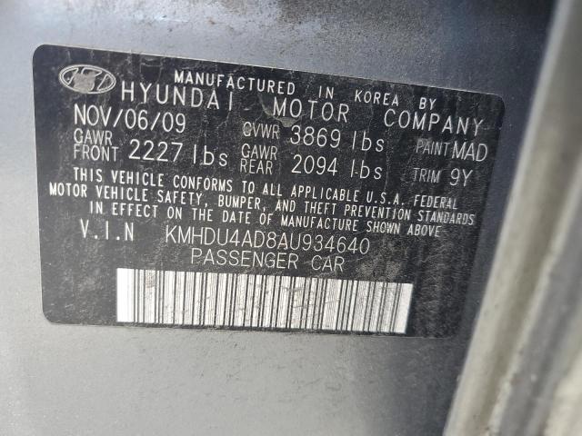 Photo 11 VIN: KMHDU4AD8AU934640 - HYUNDAI ELANTRA 