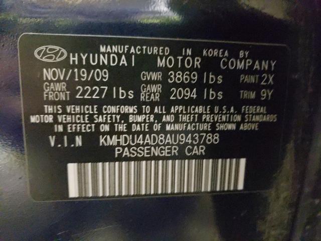 Photo 9 VIN: KMHDU4AD8AU943788 - HYUNDAI ELANTRA BL 