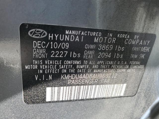 Photo 11 VIN: KMHDU4AD8AU969212 - HYUNDAI ELANTRA BL 