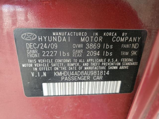 Photo 11 VIN: KMHDU4AD8AU981814 - HYUNDAI ELANTRA BL 