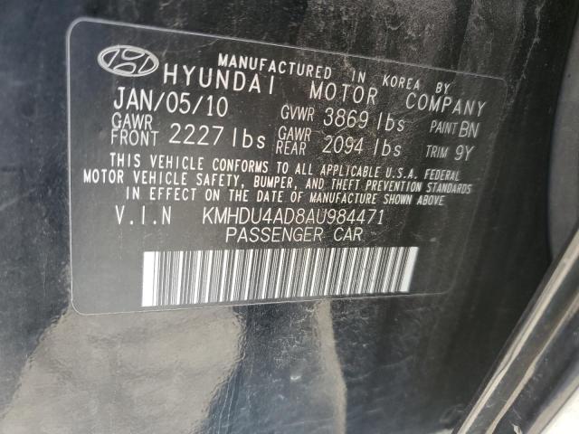 Photo 11 VIN: KMHDU4AD8AU984471 - HYUNDAI ELANTRA BL 