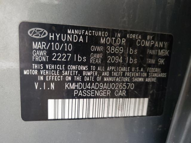 Photo 9 VIN: KMHDU4AD9AU026570 - HYUNDAI ELANTRA BL 