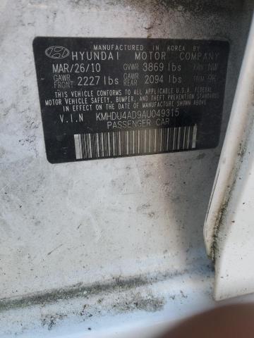 Photo 11 VIN: KMHDU4AD9AU049315 - HYUNDAI ELANTRA 