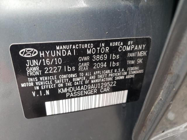 Photo 9 VIN: KMHDU4AD9AU129522 - HYUNDAI ELANTRA BL 