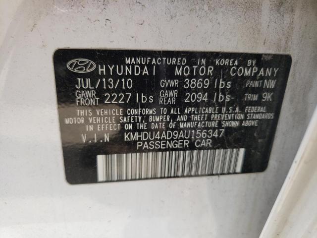 Photo 12 VIN: KMHDU4AD9AU156347 - HYUNDAI ELANTRA 