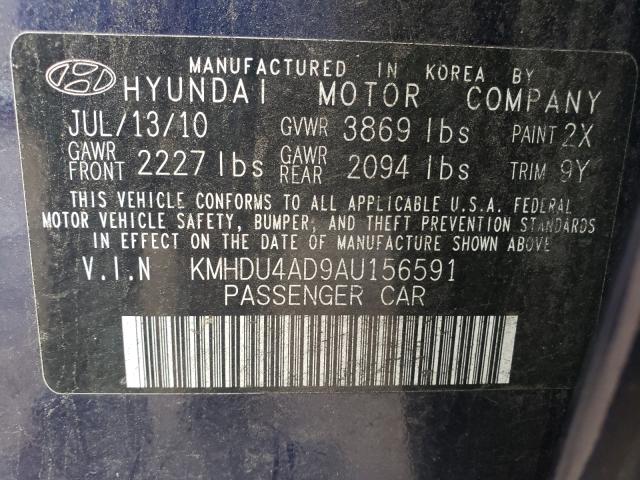 Photo 9 VIN: KMHDU4AD9AU156591 - HYUNDAI ELANTRA BL 