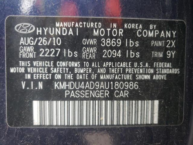 Photo 9 VIN: KMHDU4AD9AU180986 - HYUNDAI ELANTRA BL 