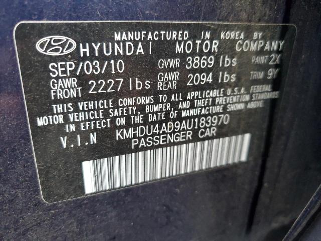 Photo 12 VIN: KMHDU4AD9AU183970 - HYUNDAI ELANTRA 