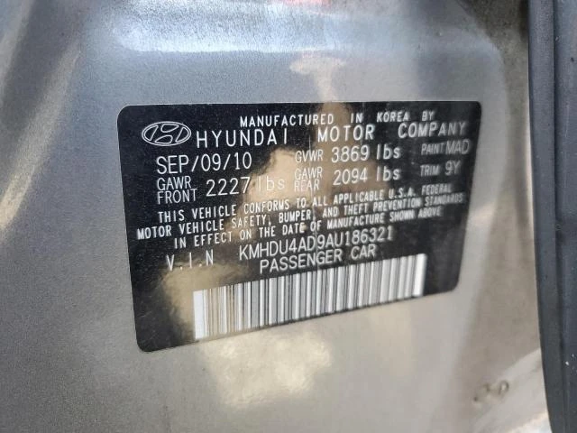 Photo 11 VIN: KMHDU4AD9AU186321 - HYUNDAI ELANTRA BL 