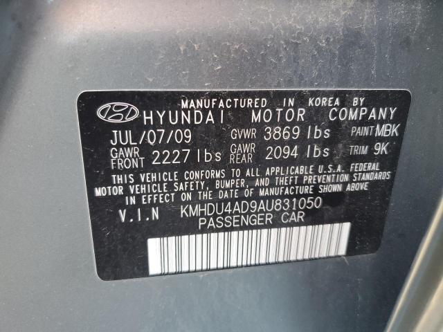 Photo 11 VIN: KMHDU4AD9AU831050 - HYUNDAI ELANTRA BL 