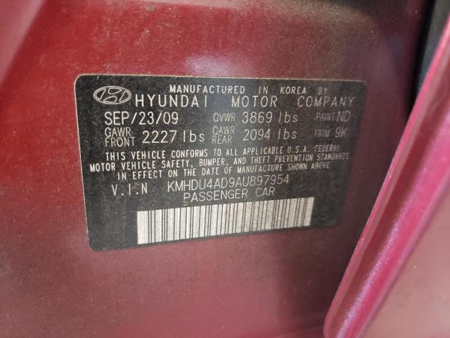 Photo 11 VIN: KMHDU4AD9AU897954 - HYUNDAI ELANTRA BL 