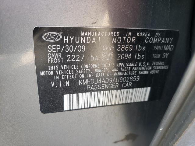 Photo 12 VIN: KMHDU4AD9AU902859 - HYUNDAI ELANTRA BL 