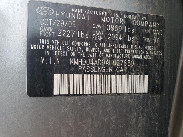 Photo 11 VIN: KMHDU4AD9AU927650 - HYUNDAI ELANTRA 