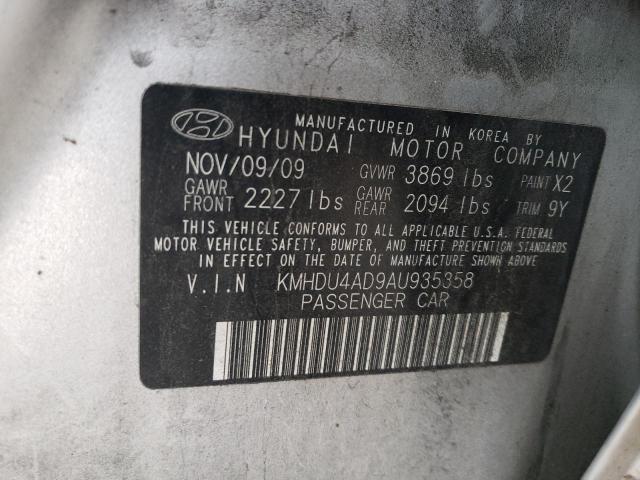 Photo 11 VIN: KMHDU4AD9AU935358 - HYUNDAI ELANTRA BL 