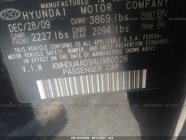 Photo 8 VIN: KMHDU4AD9AU980526 - HYUNDAI ELANTRA 