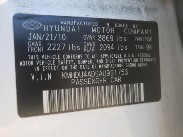 Photo 9 VIN: KMHDU4AD9AU991753 - HYUNDAI ELANTRA BL 