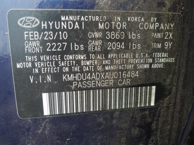 Photo 9 VIN: KMHDU4ADXAU016484 - HYUNDAI ELANTRA BL 