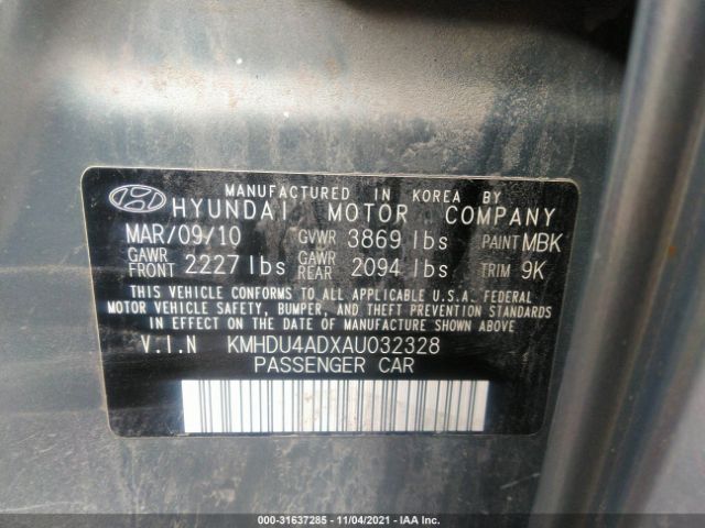 Photo 8 VIN: KMHDU4ADXAU032328 - HYUNDAI ELANTRA 