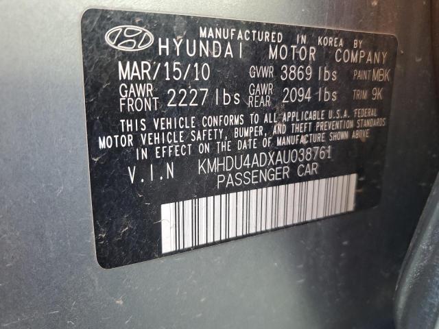 Photo 11 VIN: KMHDU4ADXAU038761 - HYUNDAI ELANTRA BL 