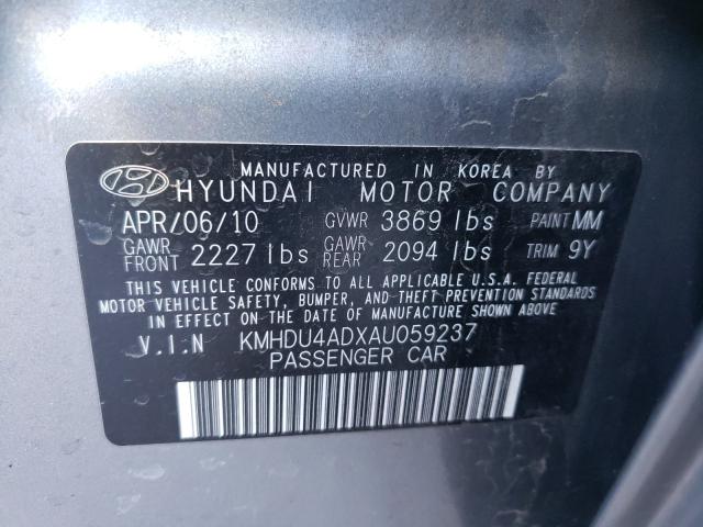 Photo 9 VIN: KMHDU4ADXAU059237 - HYUNDAI ELANTRA BL 