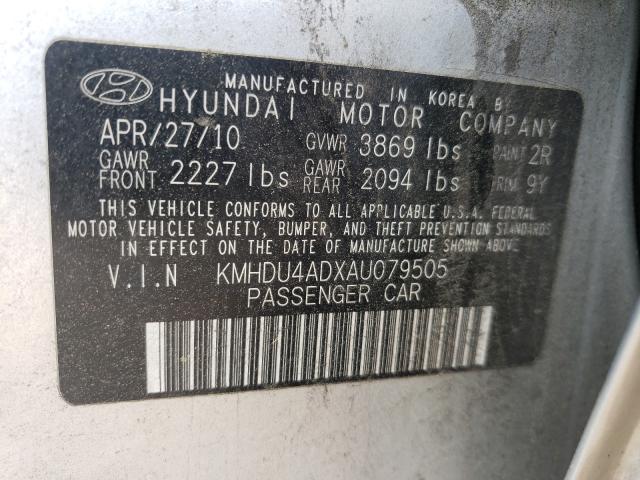 Photo 9 VIN: KMHDU4ADXAU079505 - HYUNDAI ELANTRA BL 