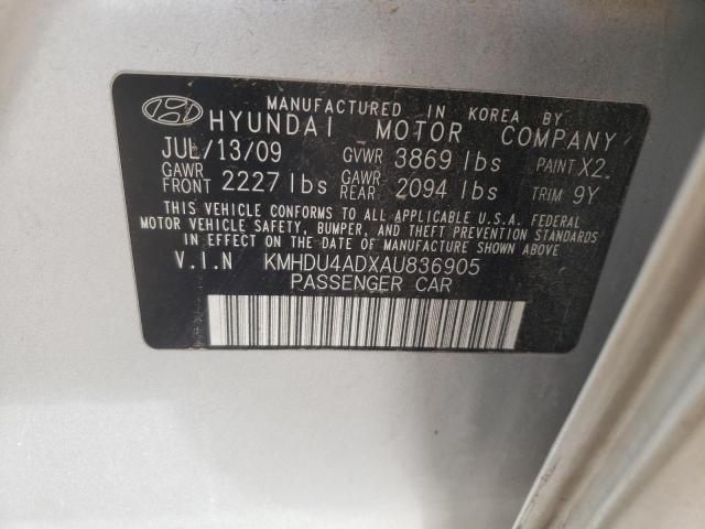 Photo 12 VIN: KMHDU4ADXAU836905 - HYUNDAI ELANTRA 