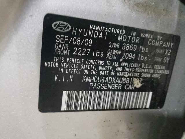 Photo 9 VIN: KMHDU4ADXAU881097 - HYUNDAI ELANTRA BL 