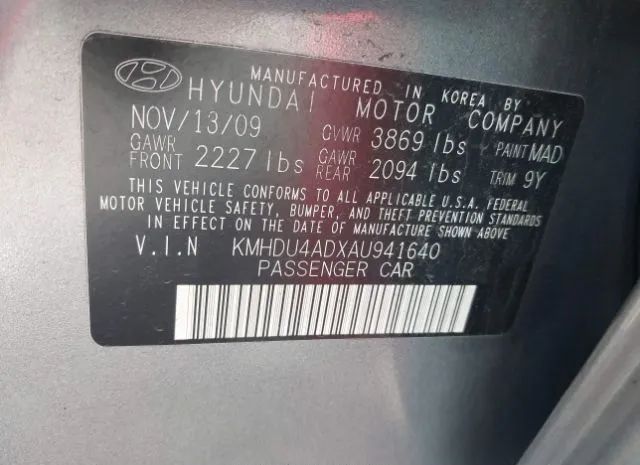 Photo 8 VIN: KMHDU4ADXAU941640 - HYUNDAI ELANTRA 